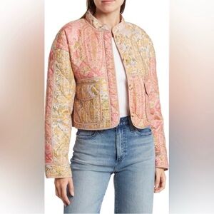 7 For All Mankind Quilted Cropped Jacket NWT